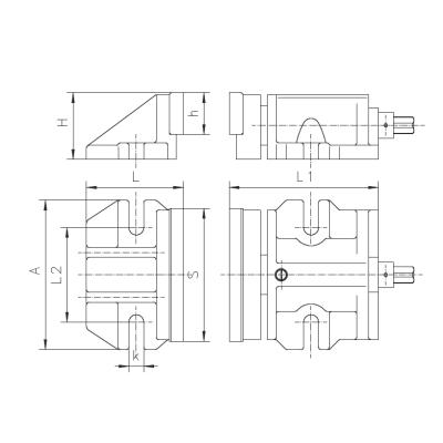 BISON 2-Delad Maskinskruvstycke 200x100 mm (6522-200)